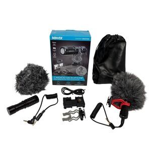 Bower Cardioid Condenser Microphone for Smartphones and DSLR-Open Box & Movo Mic